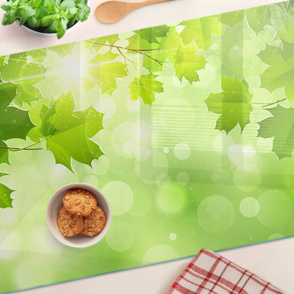 Glazen snijplanken Bladeren in de zonnestralen