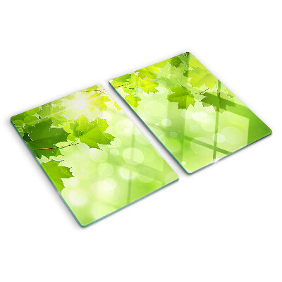Glazen snijplanken Bladeren in de zonnestralen