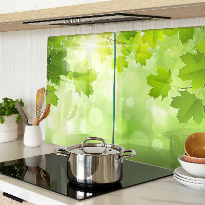 Glazen snijplanken Bladeren in de zonnestralen