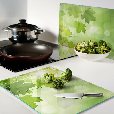 Glazen snijplanken Bladeren in de zonnestralen