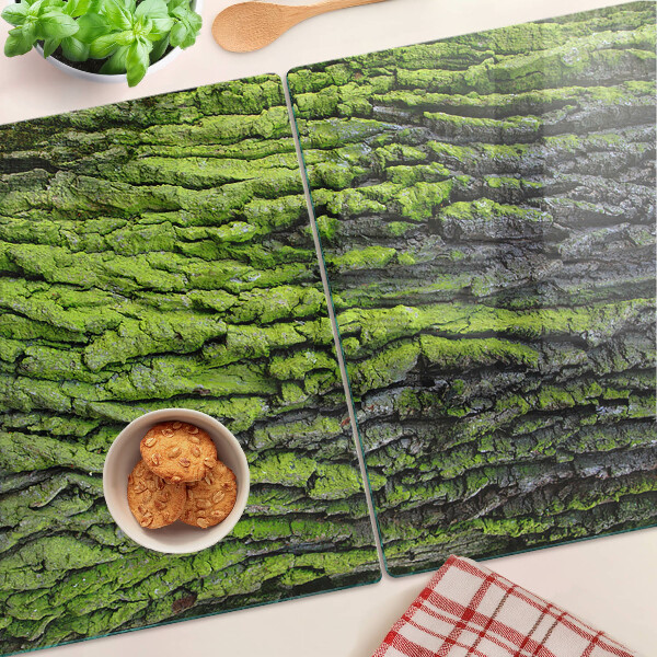 Glazen snijplanken Groene boomschors