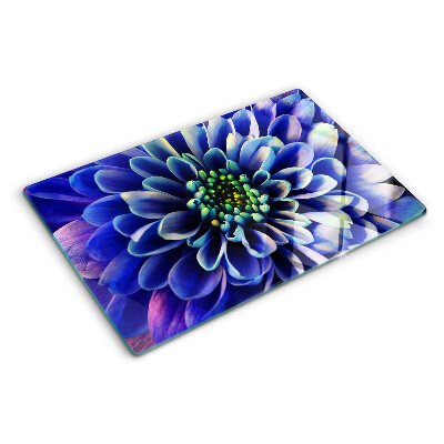 Snijplanken van glas Blauwe dahlia bloem