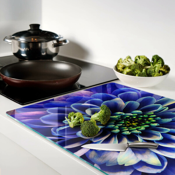 Snijplanken van glas Blauwe dahlia bloem