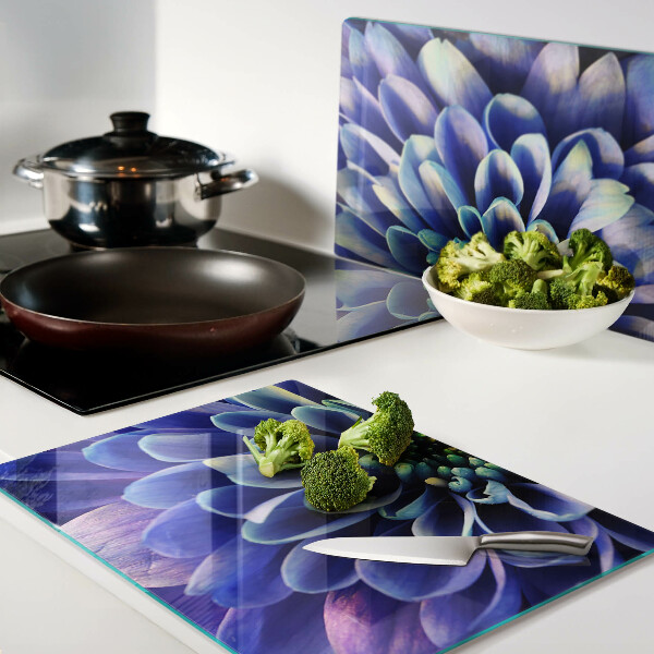 Snijplanken van glas Blauwe dahlia bloem