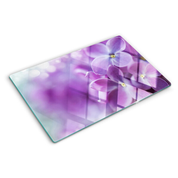 Glazen snijplanken Bloemen in paarse tinten