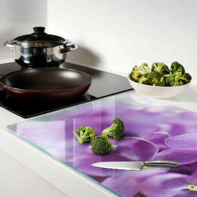 Glazen snijplanken Bloemen in paarse tinten