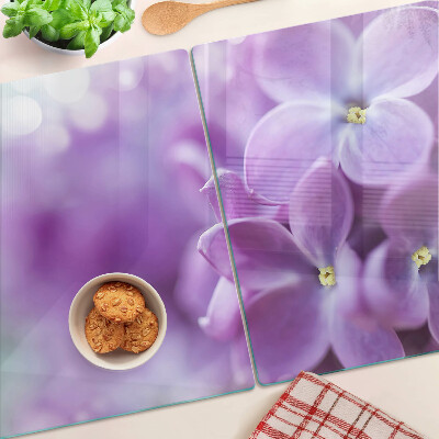Glazen snijplanken Bloemen in paarse tinten