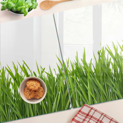 Snijplanken van glas Groen gras