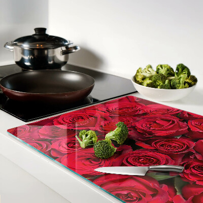 Glazen snijplanken Rode rozen