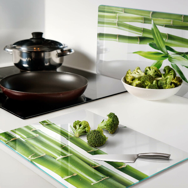 Glazen snijplanken Bamboe in groene tinten
