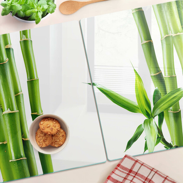 Glazen snijplanken Bamboe in groene tinten