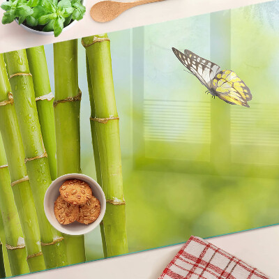 Glazen snijplanken Bamboe en vlinderontwerp