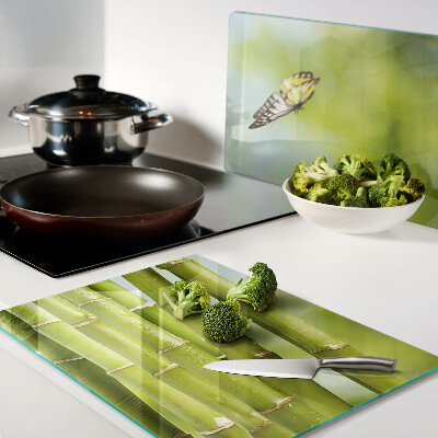 Glazen snijplanken Bamboe en vlinderontwerp