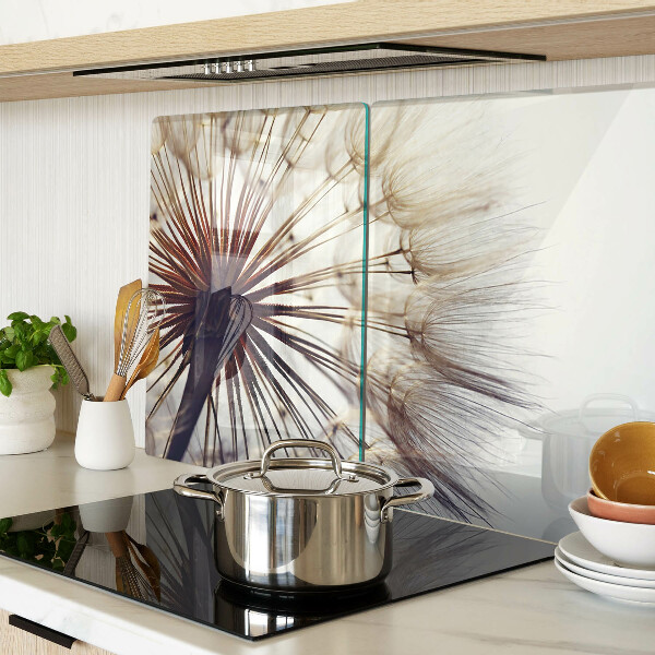 Glazen snijplanken Paardenbloemen in het licht