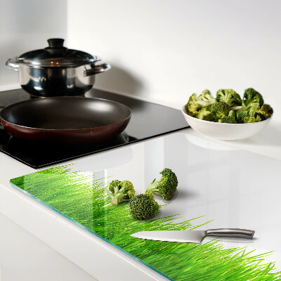 Snijplanken van glas Groen gras