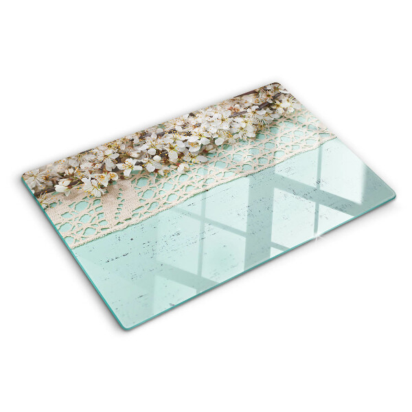 Snijplanken glas Bloemenpatroon met kant
