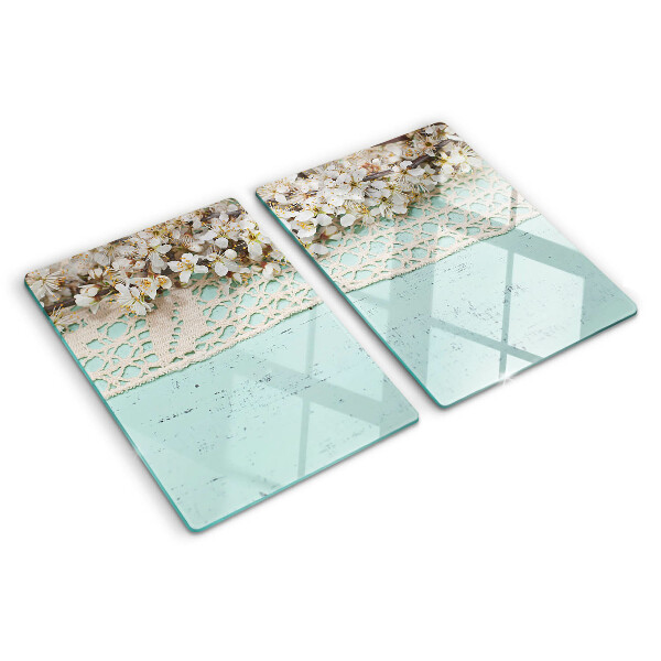 Snijplanken glas Bloemenpatroon met kant