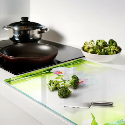 Snijplanken van glas Orchideeën en bamboe