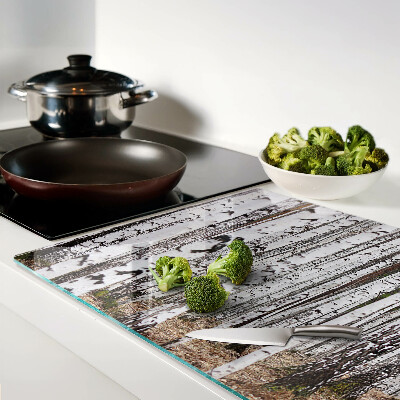 Snijplanken glas Witte stammen van berkenbomen