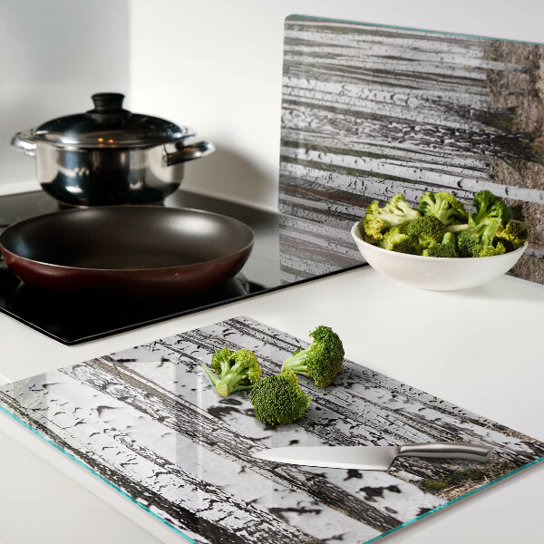 Snijplanken glas Witte stammen van berkenbomen