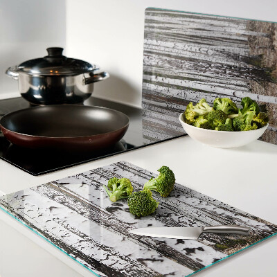 Snijplanken glas Witte stammen van berkenbomen