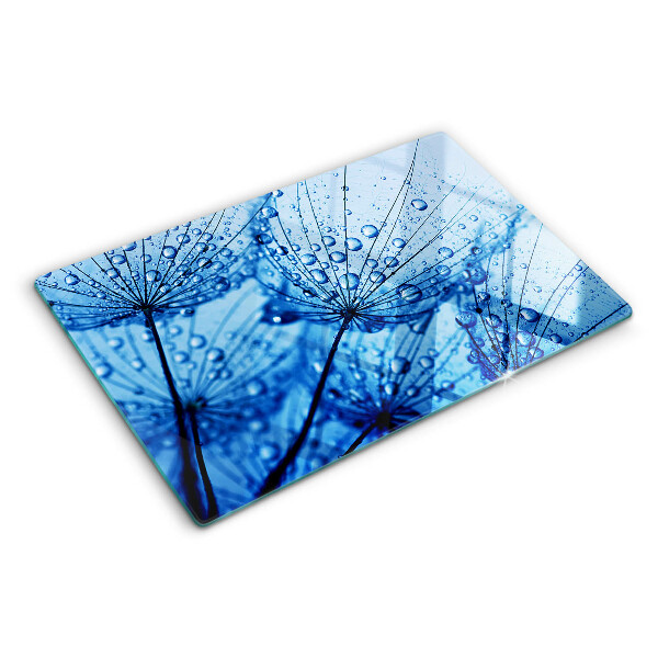 Snijplanken glas Bloemen met waterdruppels