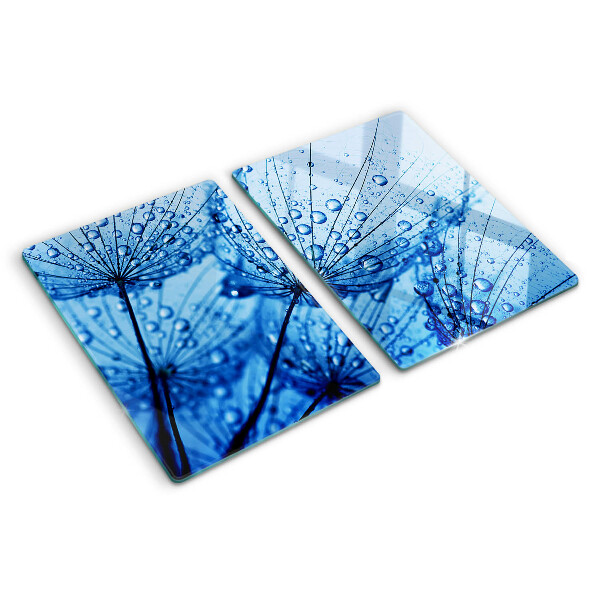 Snijplanken glas Bloemen met waterdruppels