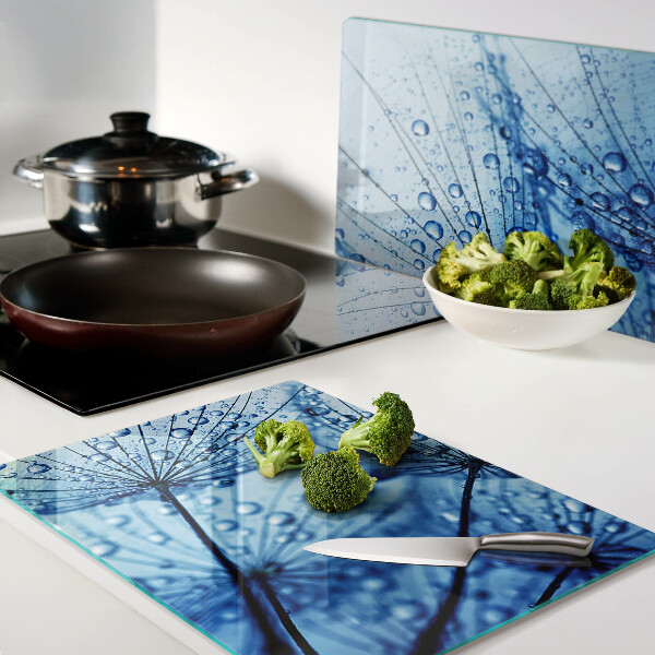 Snijplanken glas Bloemen met waterdruppels