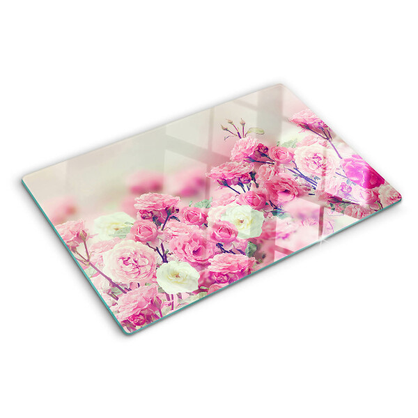 Snijplanken glas Roze bloemenmotief