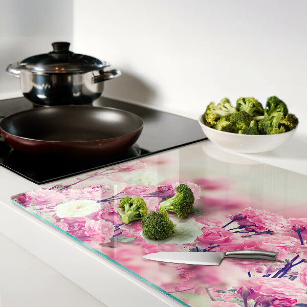 Snijplanken glas Roze bloemenmotief