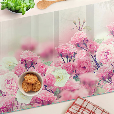 Snijplanken glas Roze bloemenmotief