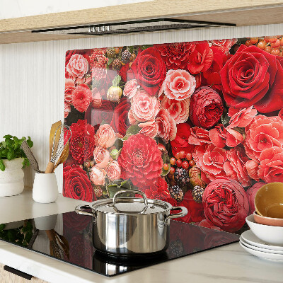 Glazen snijplanken Bloemenpatroon met rozen