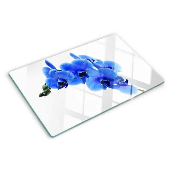 Snijplanken van glas Blauwe orchideeën