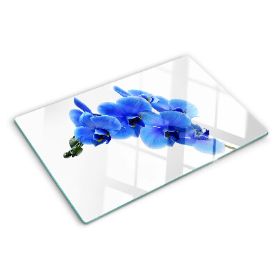 Snijplanken van glas Blauwe orchideeën