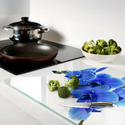 Snijplanken van glas Blauwe orchideeën