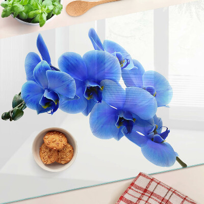 Snijplanken van glas Blauwe orchideeën