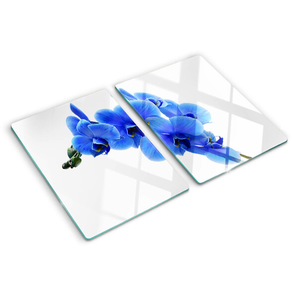 Snijplanken van glas Blauwe orchideeën
