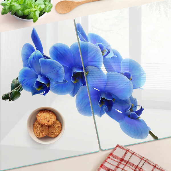 Snijplanken van glas Blauwe orchideeën