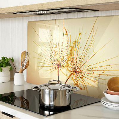 Glazen snijplanken Bloemen met waterdruppels