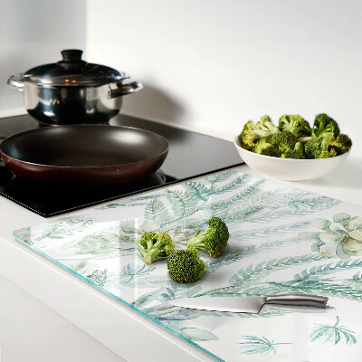 Snijplanken van glas Vetplanten en bladeren