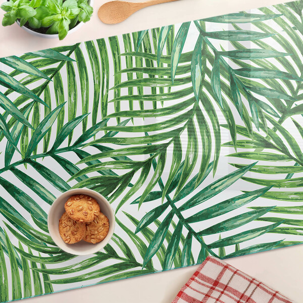 Snijplanken glas Palmbladeren in verschillende tinten groen