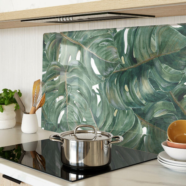 Glazen snijplanken Monstera-bladeren