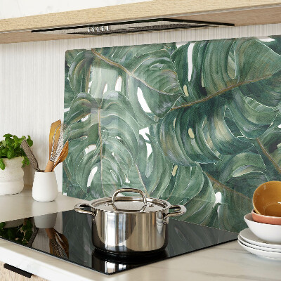 Glazen snijplanken Monstera-bladeren