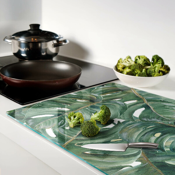 Glazen snijplanken Monstera-bladeren