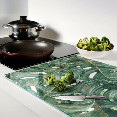 Glazen snijplanken Monstera-bladeren