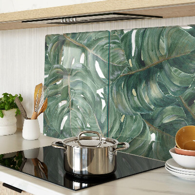 Glazen snijplanken Monstera-bladeren