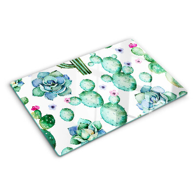 Snijplanken glas Cactussen en vetplanten