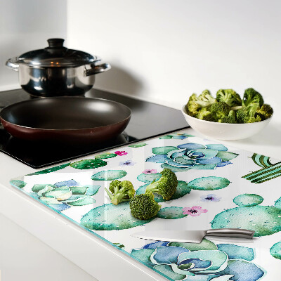 Snijplanken glas Cactussen en vetplanten