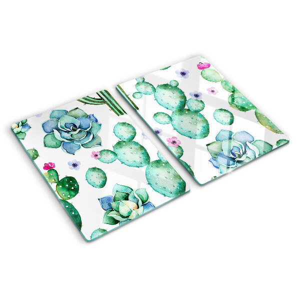 Snijplanken glas Cactussen en vetplanten