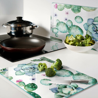 Snijplanken glas Cactussen en vetplanten